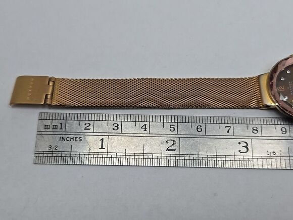 Skagen Leonora Faceted Crystal Rose Gold Mesh Watch Brown MOP New Battery main image 10